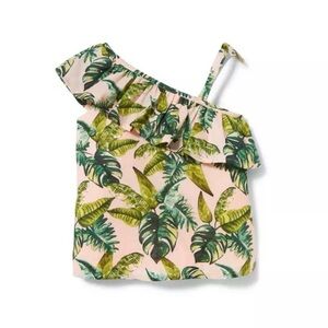 Janie & Jack Palm Print One-Shoulder Top - NWT